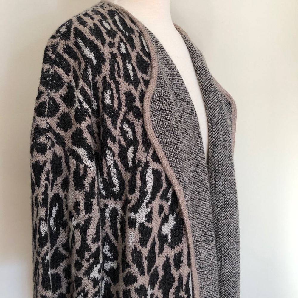 JOIE Animal Print Duster Sweater